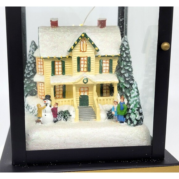 Bradford Exchange Thomas Kinkade Believe Lighted Christmas Lantern Holiday Decor - Picture 9 of 17